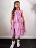 Chi Chi London Kids' Tiered Ruffle Dress, Purple