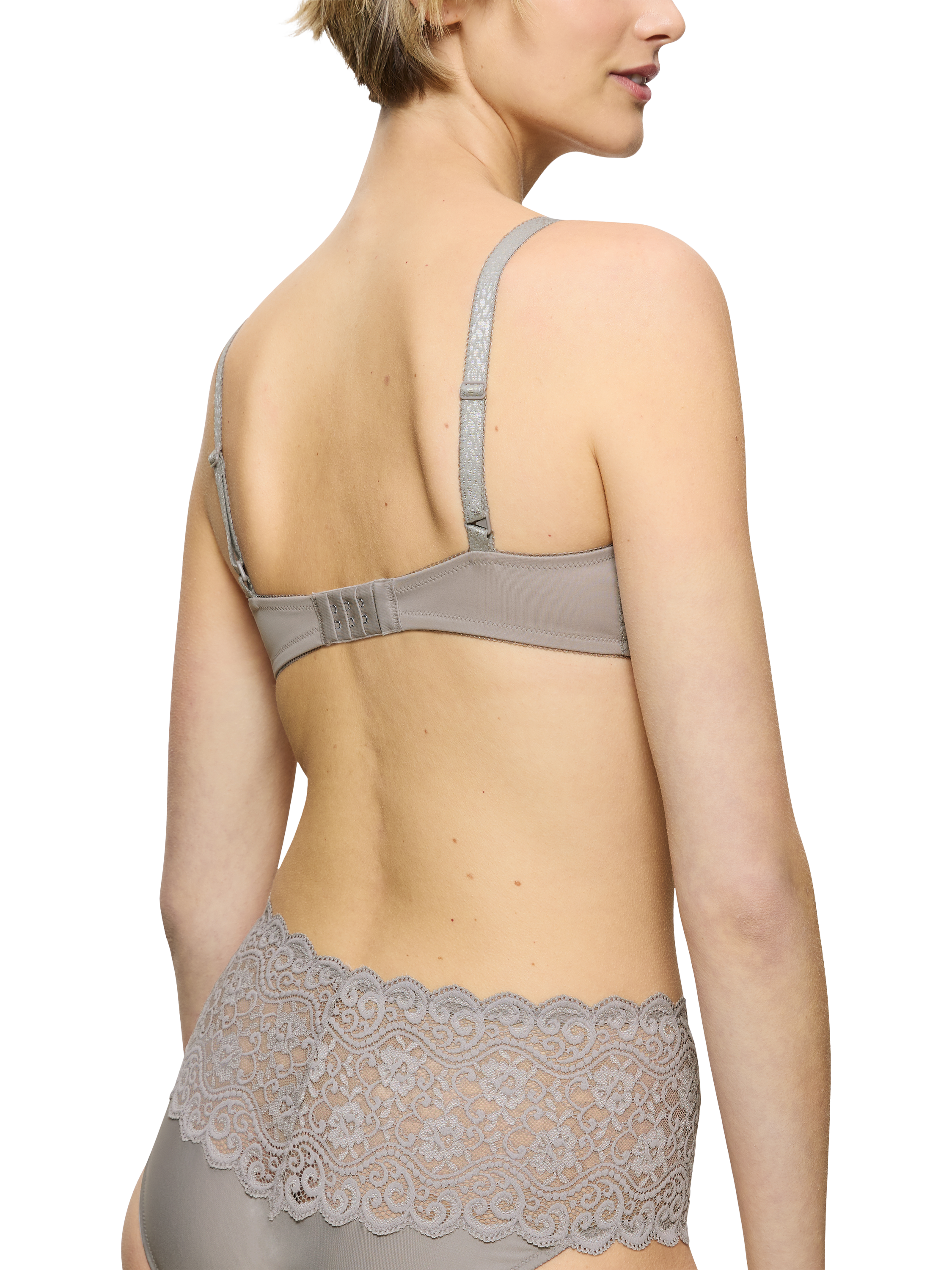 Product image 2 of 5, which shows Triumph Amourette Underwired Bra, Silent Grey, 32B