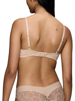 Triumph Body Make-Up Illusion Lace Padded Underwired Bra - view 2, Nude Beige