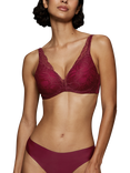 Triumph Body Make-Up Illusion Lace Padded Underwired Bra, Woodrose