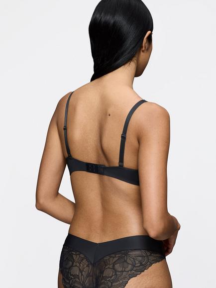 Triumph Body Make-Up Illusion Lace Padded Underwired Bra - view 2, Black