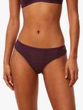 Triumph Amourette Charm Lace Brazilian Knickers, Deep Burgundy