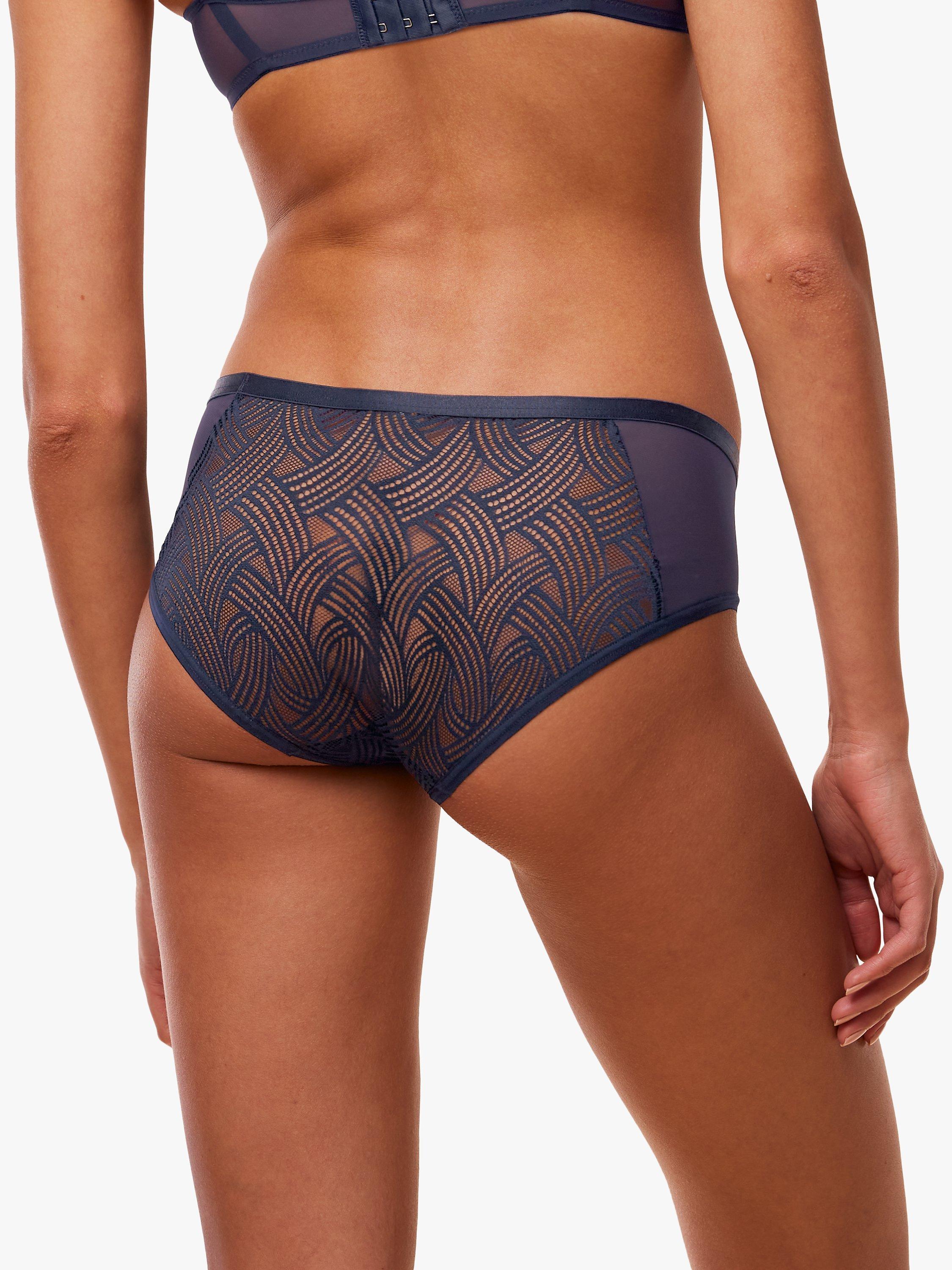 Product image 2 of 5, which shows Triumph Delightful Spotlight Hipster Knickers, Dark Blue, 18