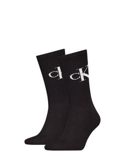 Calvin Klein Monogram Ankle Socks, Pack of 2, Black