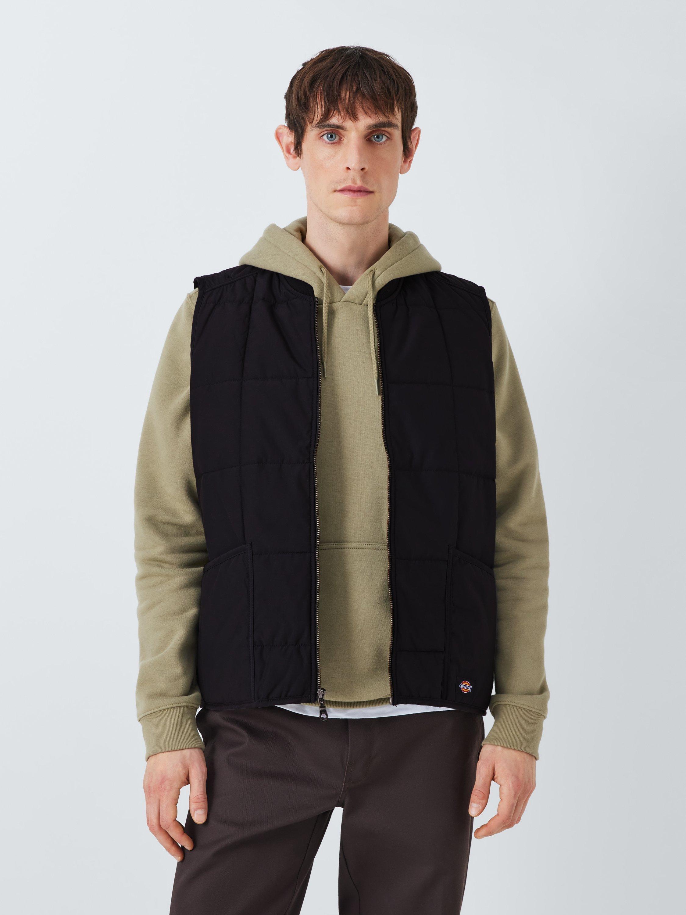Dickies Gardiner Liner Cotton Blend Vest Gilet, Black