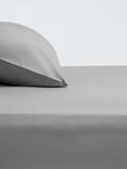 John Lewis Crisp & Fresh Cotton Rich Fitted Sheet, Dove Grey