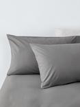 John Lewis Crisp & Fresh Cotton Rich Duvet Cover Set, Dove Grey
