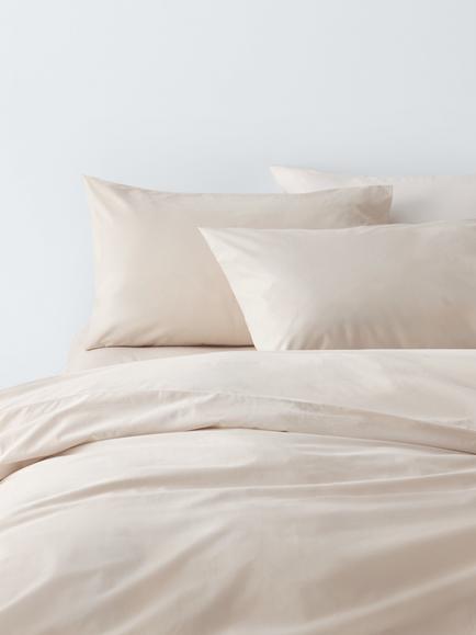 John Lewis Crisp & Fresh Cotton Rich Duvet Cover Set, Natural