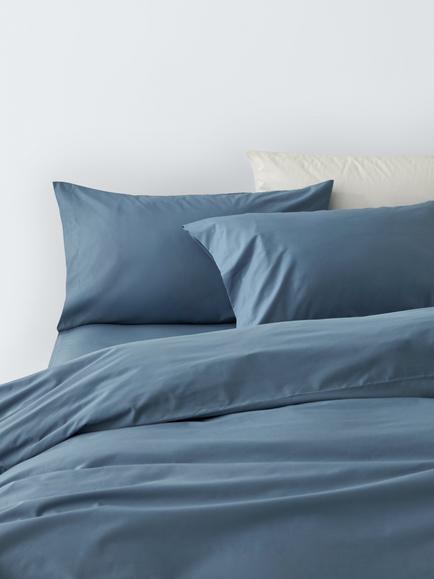 John Lewis Crisp & Fresh Cotton Rich Duvet Cover Set, Lake Blue