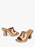 Melissa Mule x Marc Jacobs Heeled Sandals, Gold/Beige