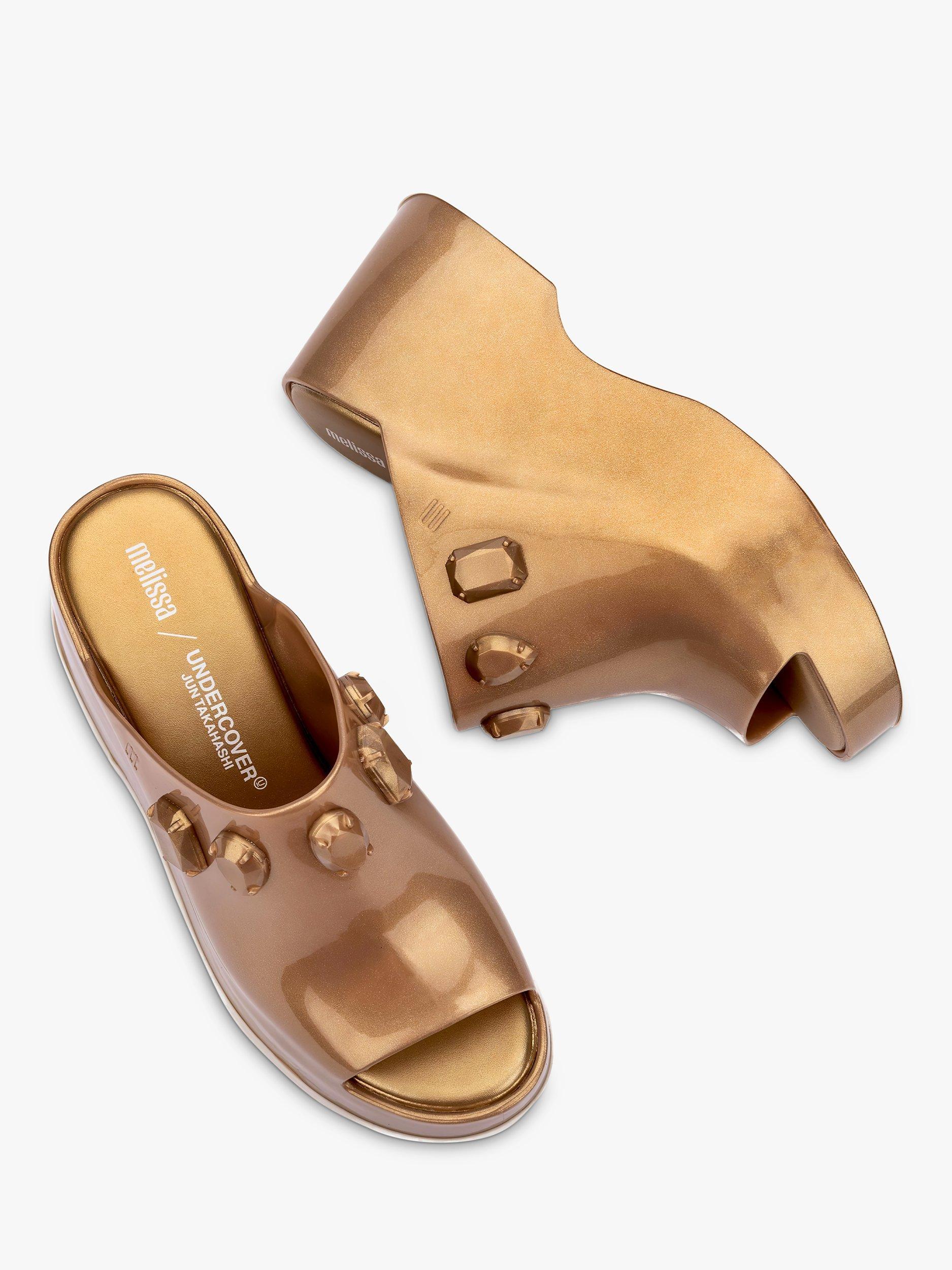 Product image 3 of 3, which shows Melissa Patty Heeled Sandals, Gold, 4