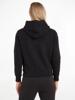 Calvin Klein Logo Organic Cotton Blend Hoodie, Black - view 2, Black