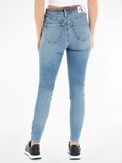 Calvin Klein High Rise Super Skinny Jeans, Light Blue - view 2, Light Blue