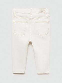 Mango Kids' Elena Jeans, Natural White - view 2, Natural White