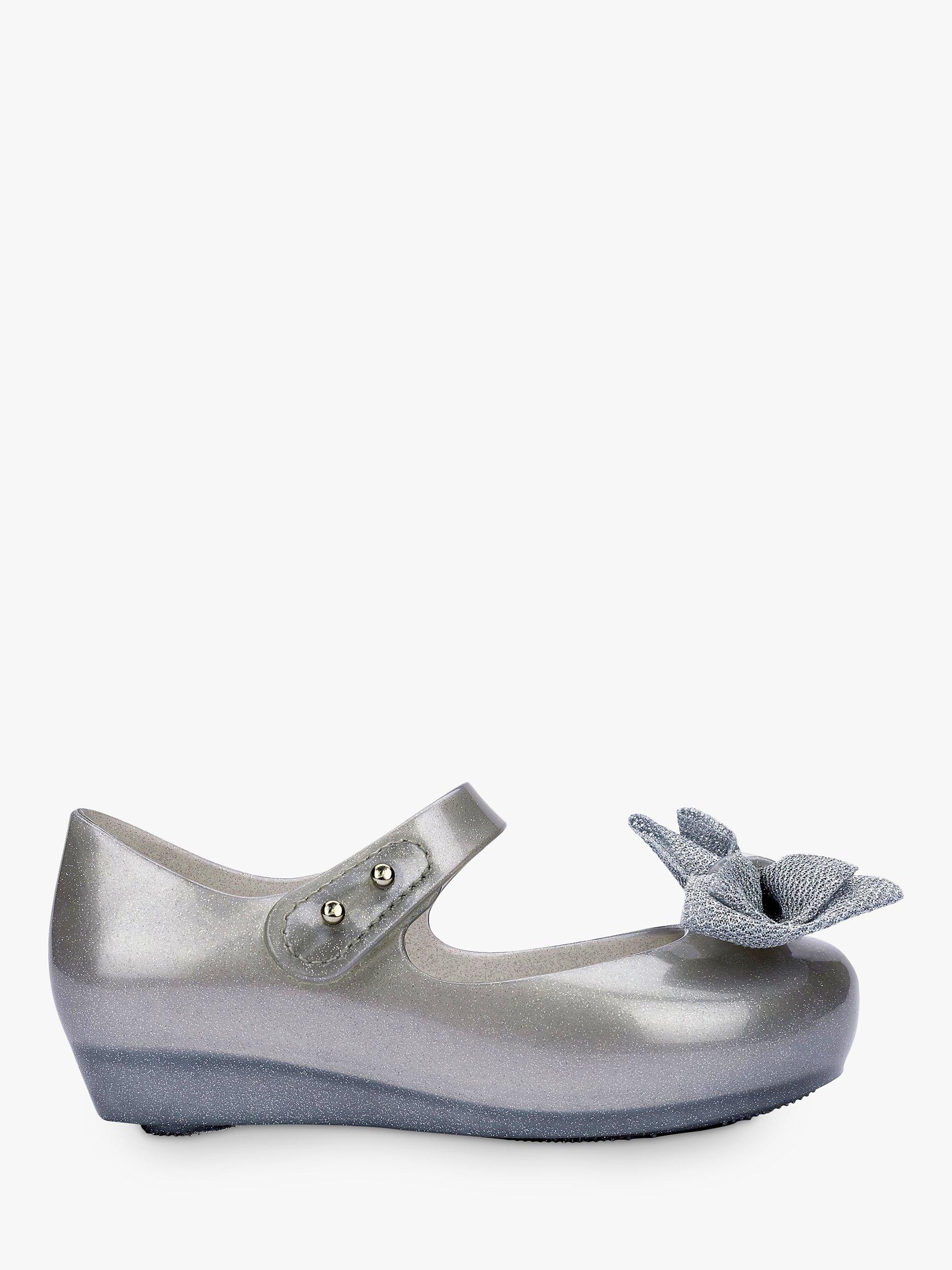 Product image 1 of 3, which shows Melissa Kids' Ultragirl Sweet Ballet Flats, Pearly Silver, 4 Jnr