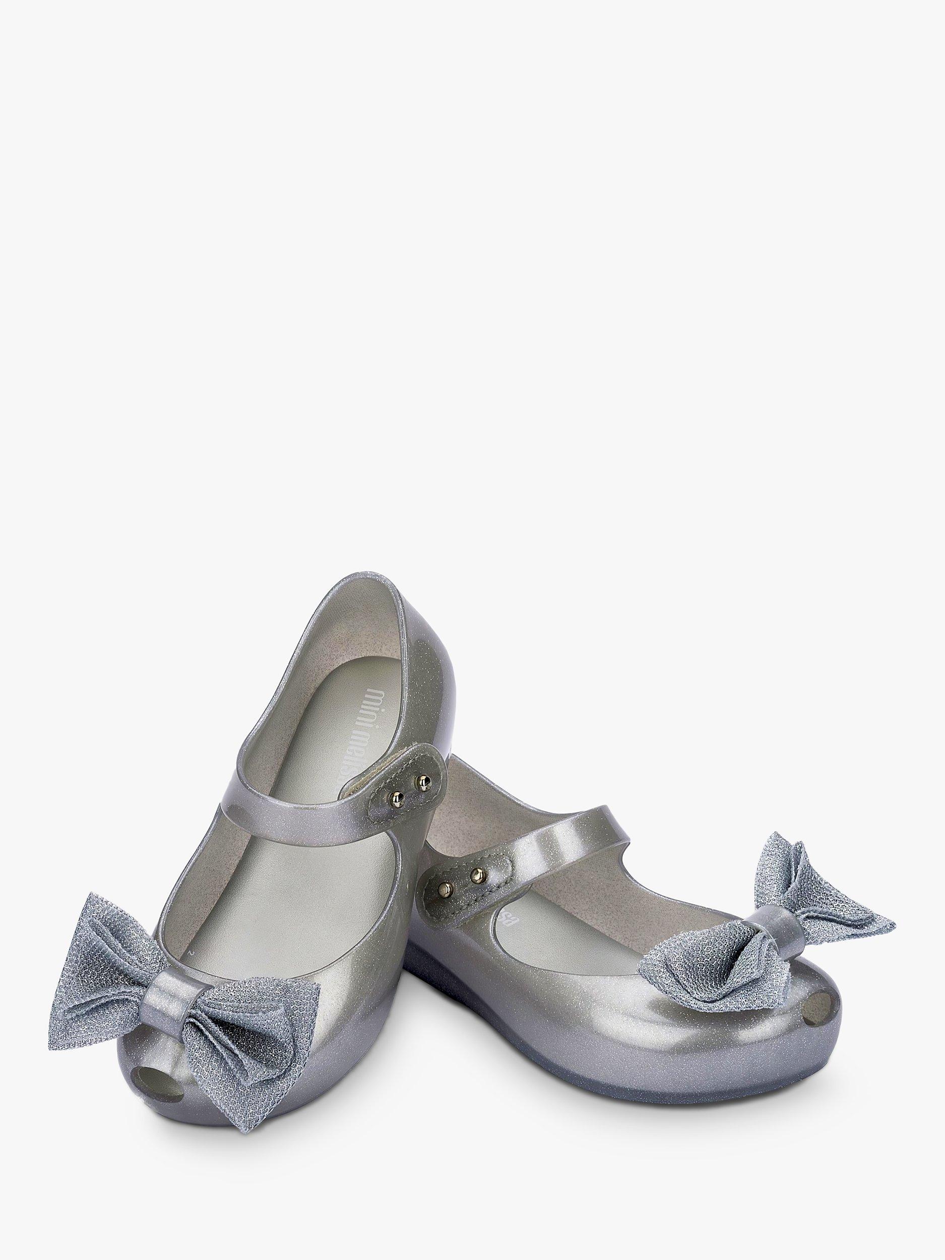 Product image 2 of 3, which shows Melissa Kids' Ultragirl Sweet Ballet Flats, Pearly Silver, 4 Jnr