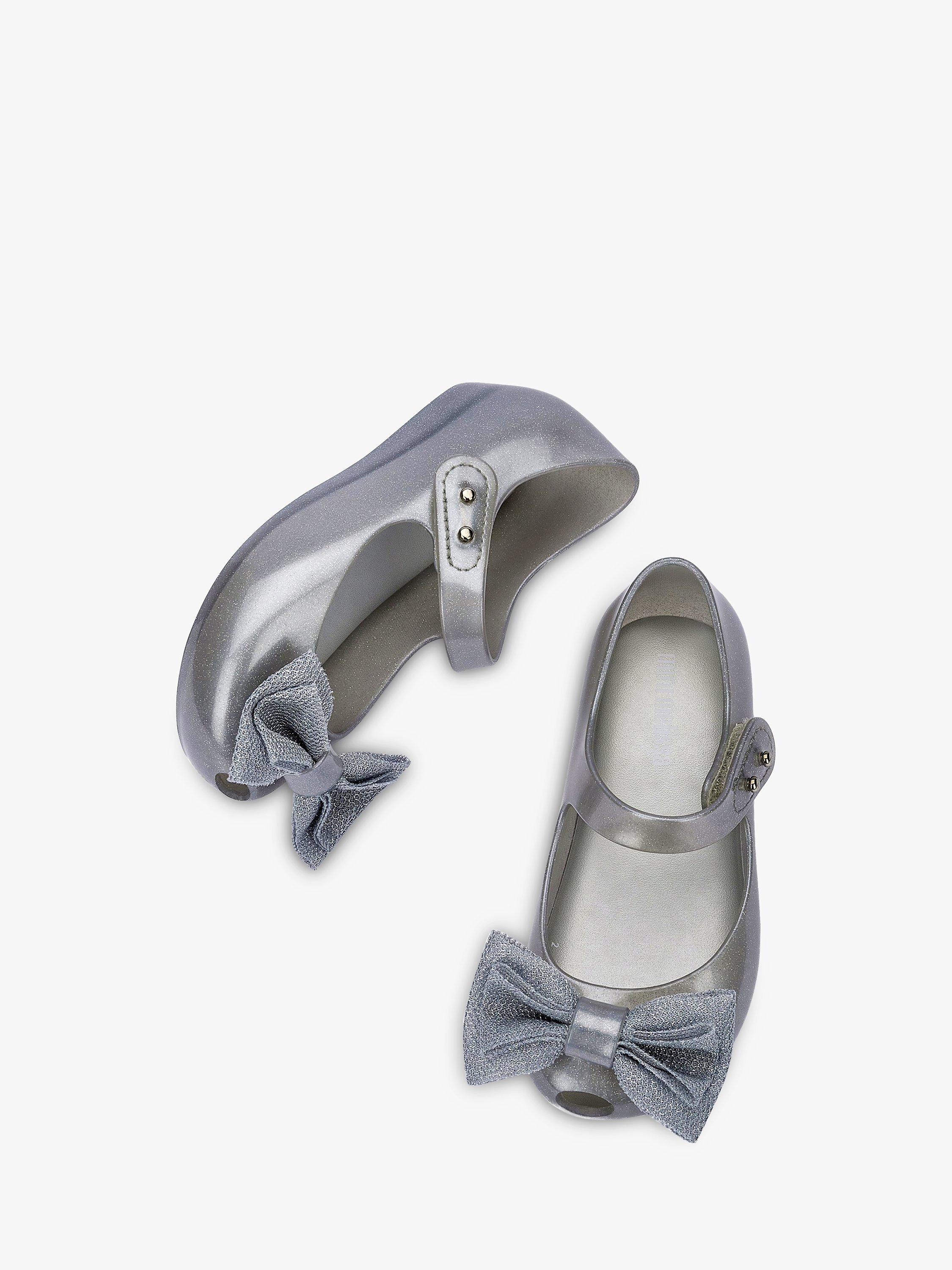 Product image 3 of 3, which shows Melissa Kids' Ultragirl Sweet Ballet Flats, Pearly Silver, 4 Jnr