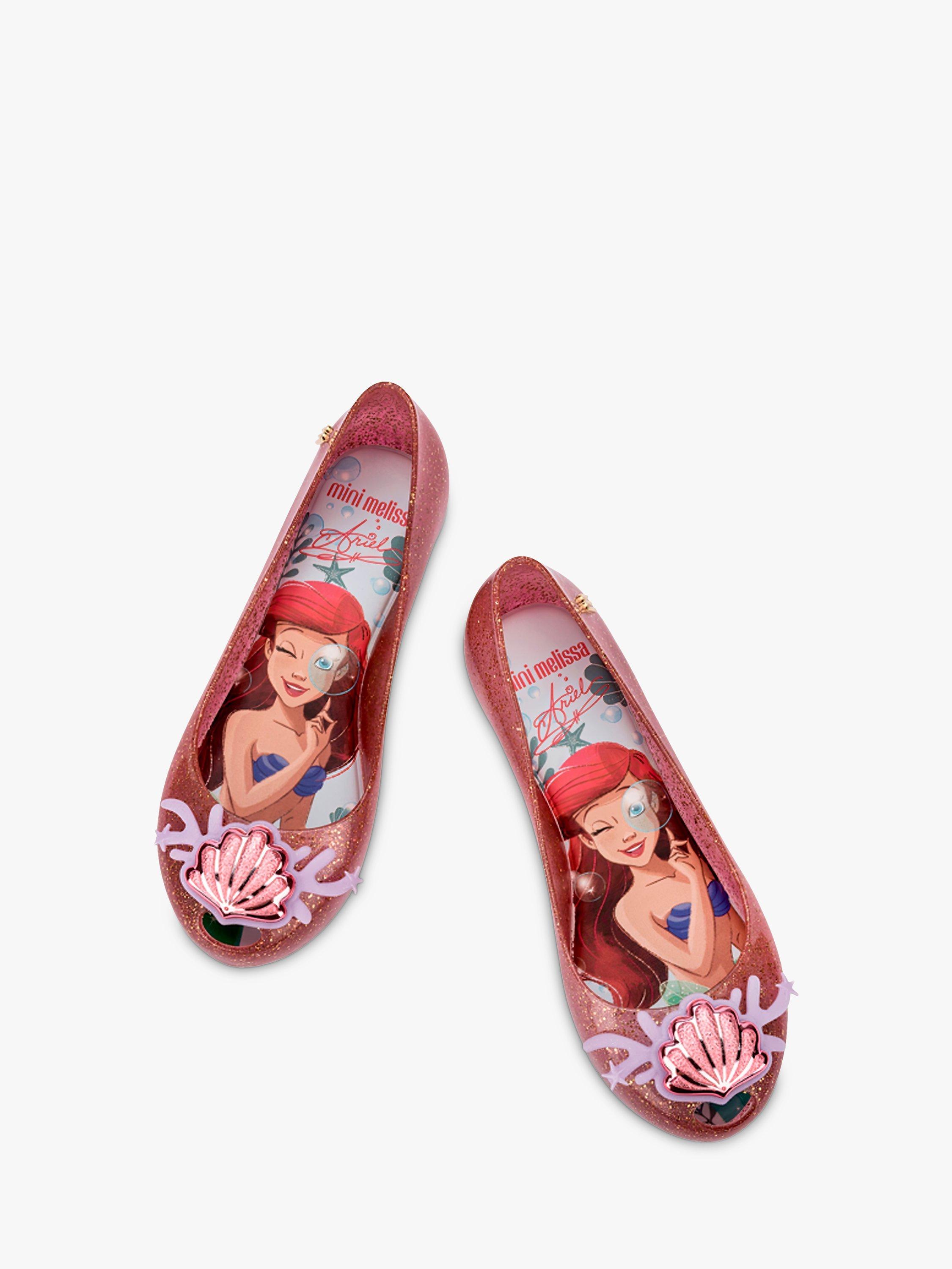 Product image 3 of 4, which shows Melissa Kids' Ultragirl Disney Princess The Little Mermaid Sandals, Pink/Multi, 10 Jnr