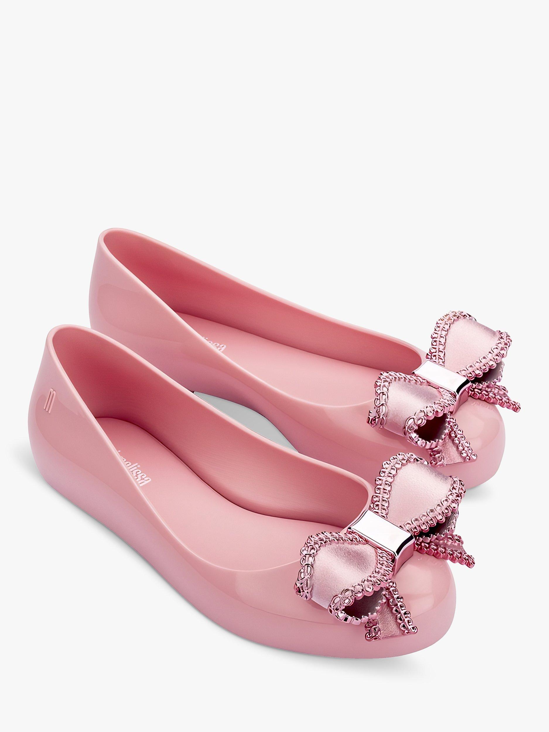 Product image 2 of 4, which shows Mini Melissa Kids' Sweet Love Ballet Shoes, Pink, 10 Jnr