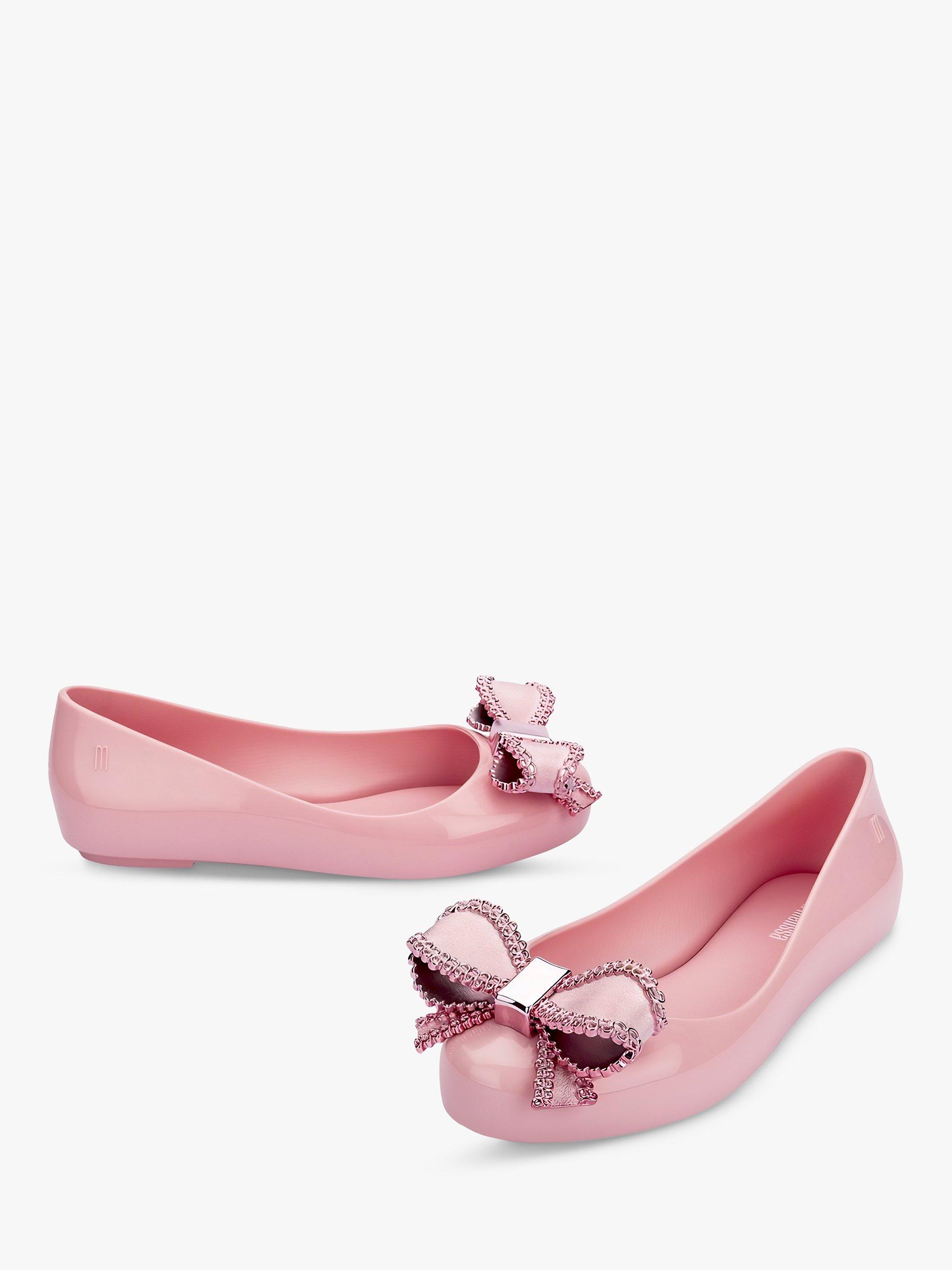 Product image 4 of 4, which shows Mini Melissa Kids' Sweet Love Ballet Shoes, Pink, 10 Jnr