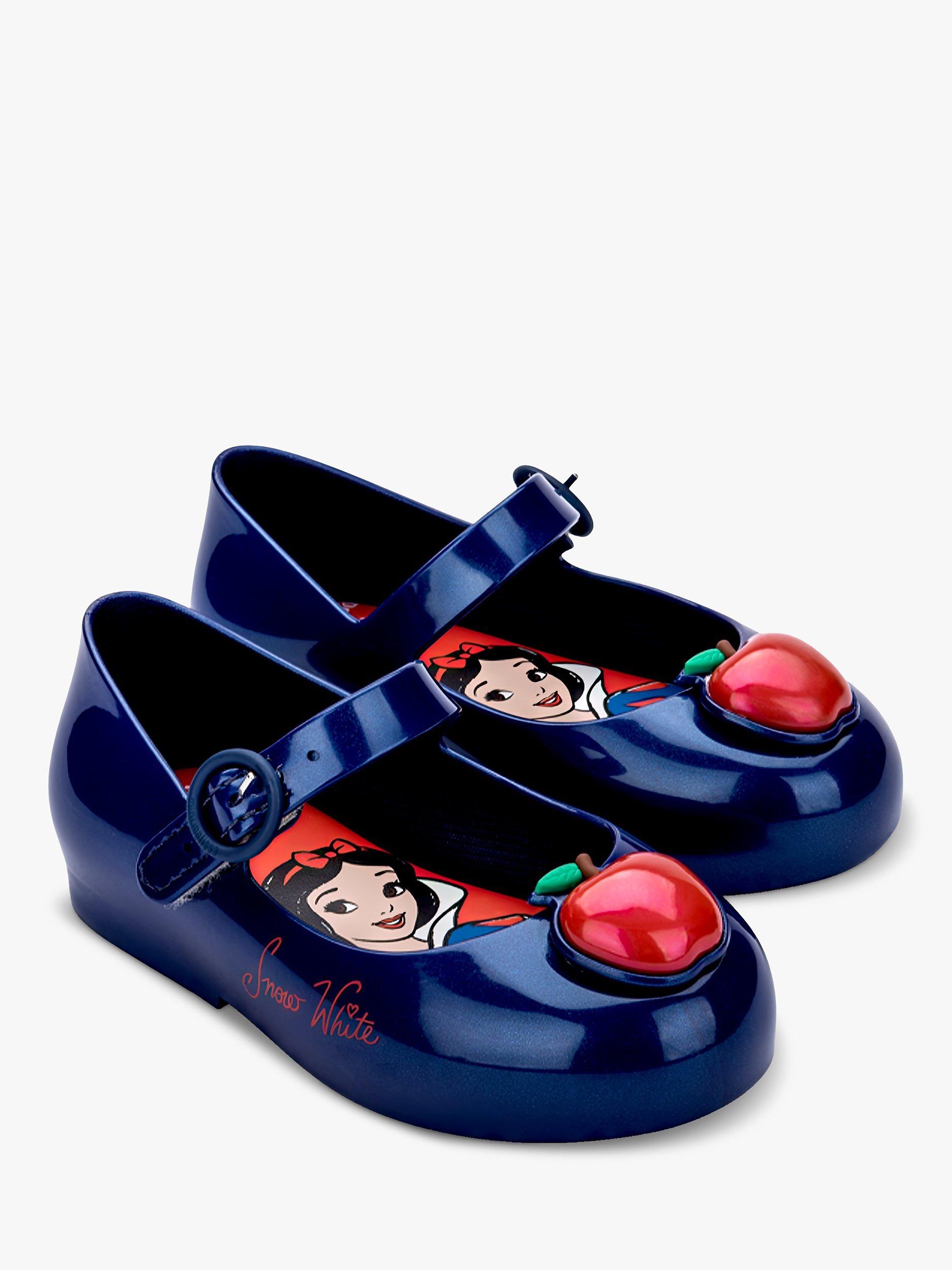 Product image 4 of 4, which shows Melissa Kids' Sweet Love Disney Princess Snow White Ballet Flats, Metallic Blue/Multi, 4 Jnr