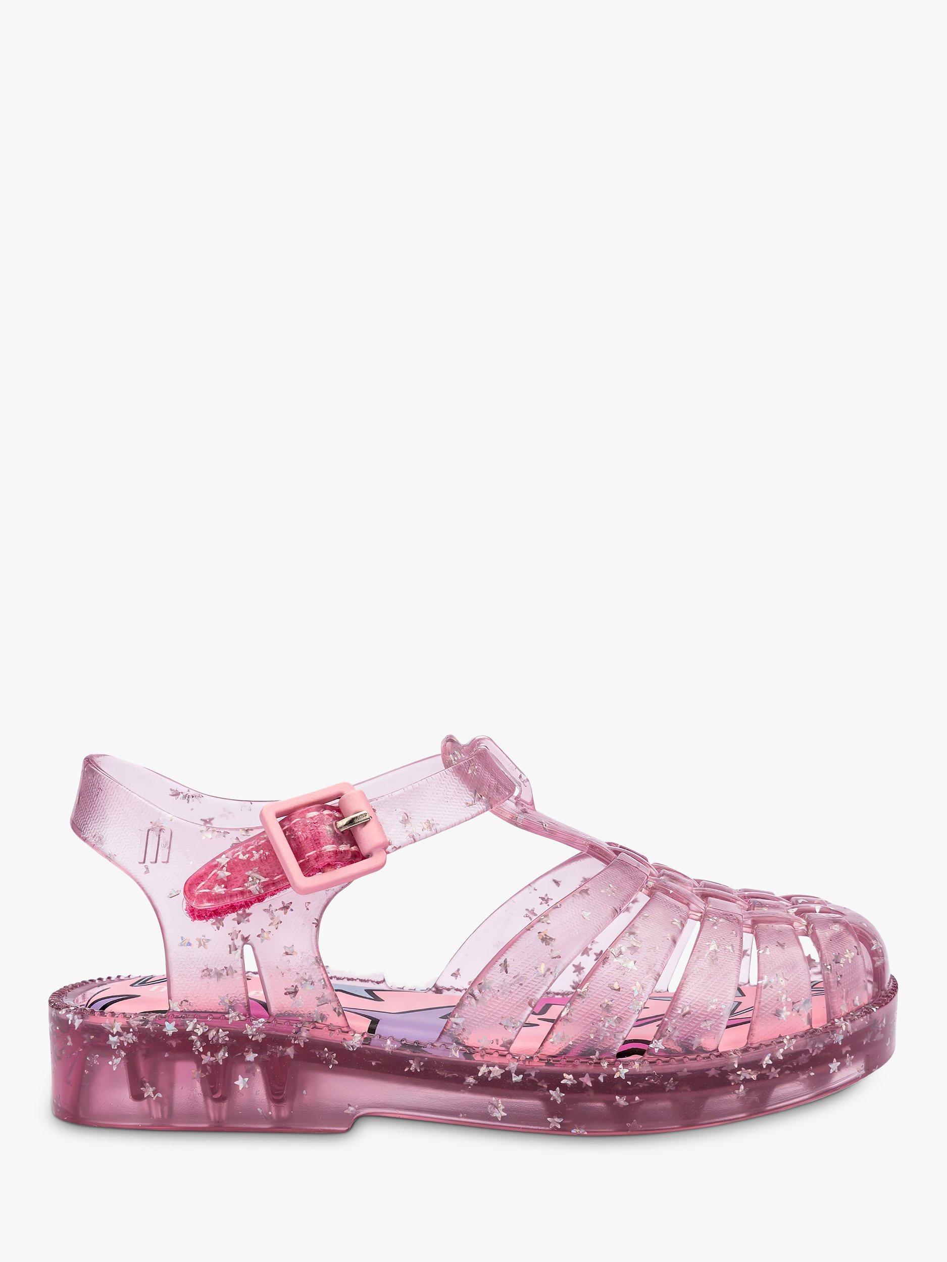 Product image 1 of 3, which shows Melissa Kids' Sparkle Jelly Shoes, Pink, 4 Jnr