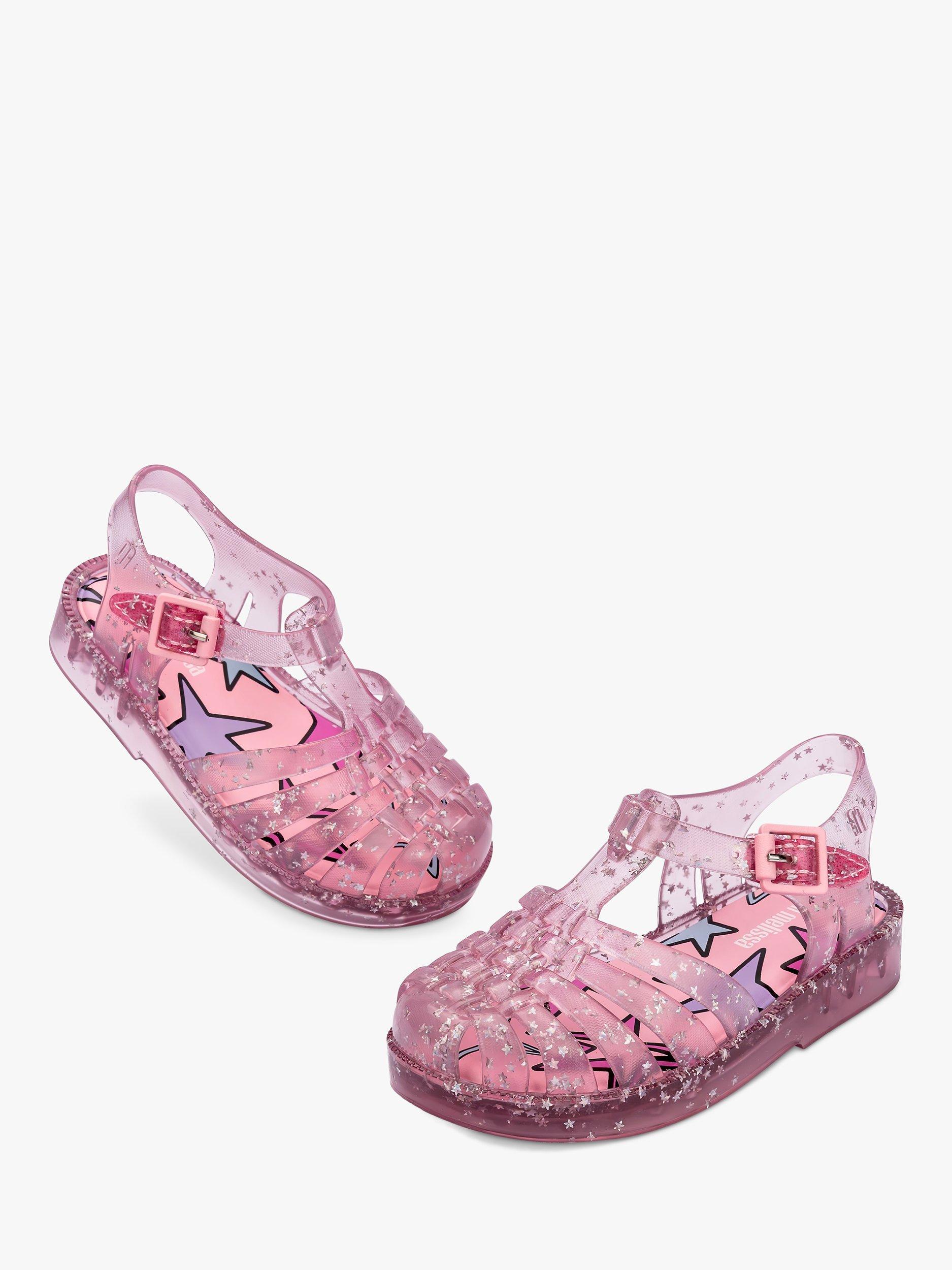 Product image 2 of 3, which shows Melissa Kids' Sparkle Jelly Shoes, Pink, 4 Jnr