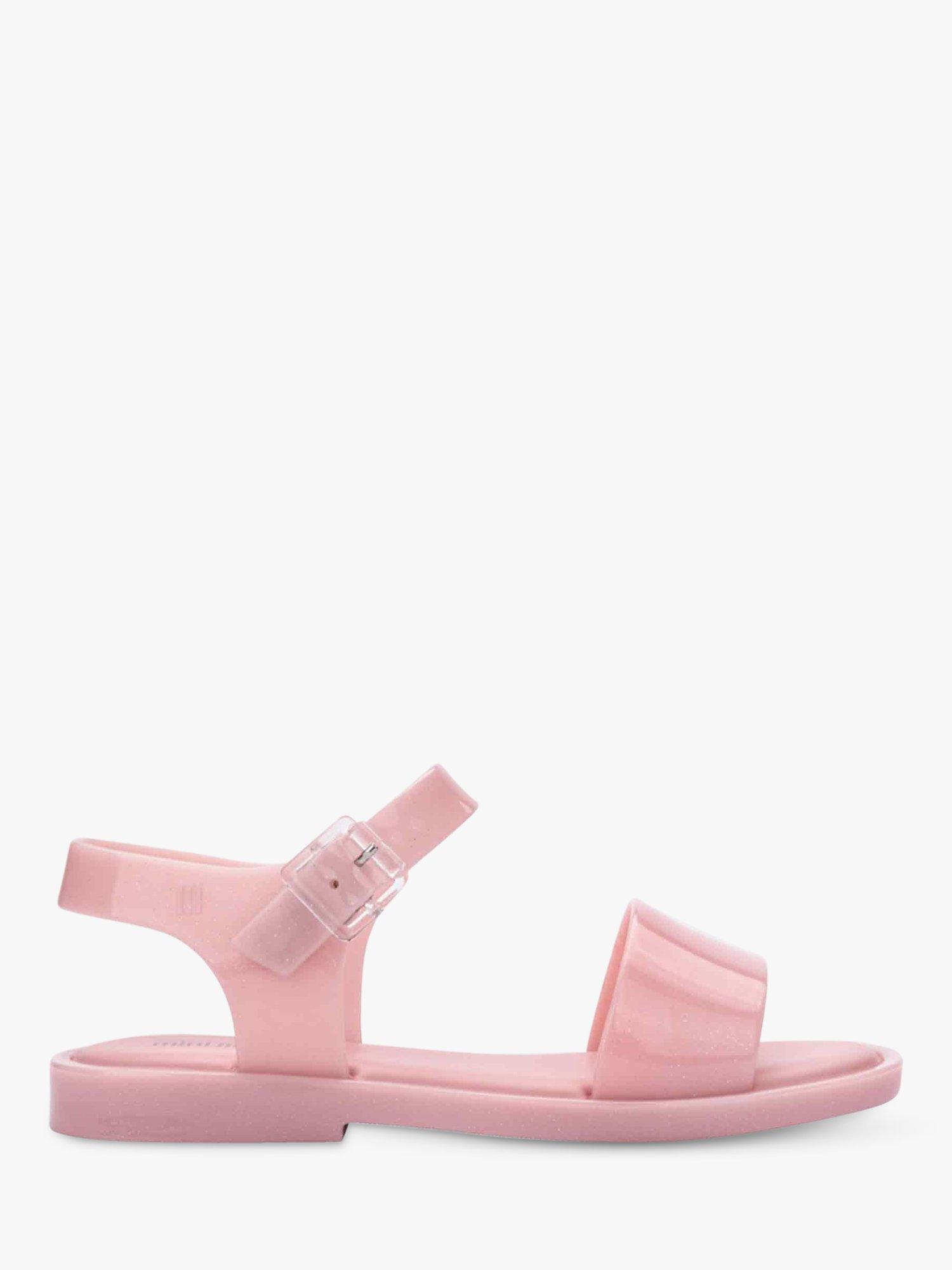 Product image 1 of 3, which shows Mini Melissa Mar Glitter Sandals, Pink, 10 Jnr