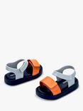 Mini Melissa Kids' Colour Block Sandals, Blue/Orange