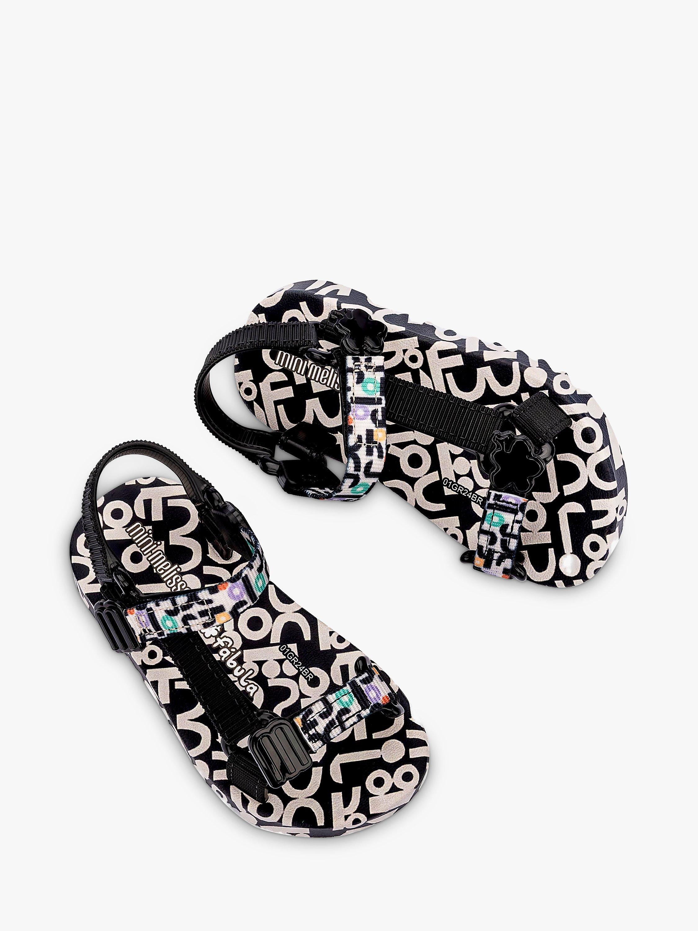 Product image 3 of 3, which shows Melissa Kids' Playtime Fabula Sandals, Black/Beige, 4 Jnr