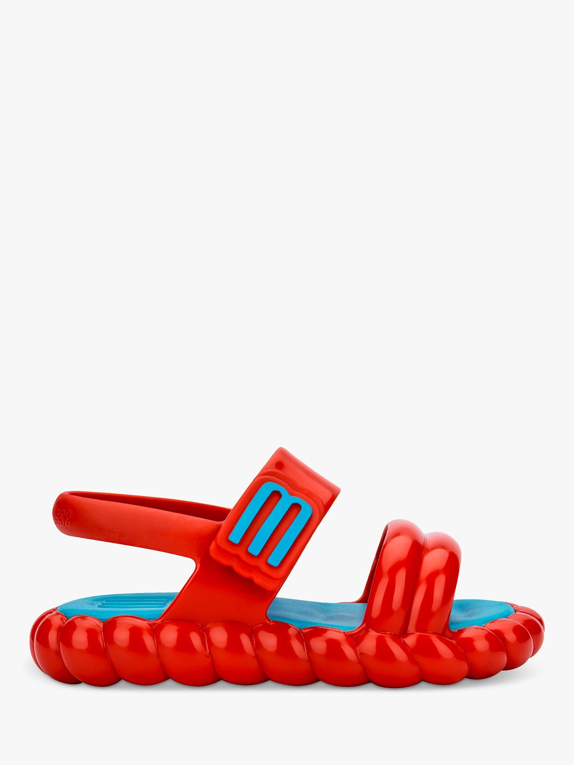 Product image 1 of 4, which shows Melissa Kids' Bubble Sandals, Red/Blue, 4 Jnr