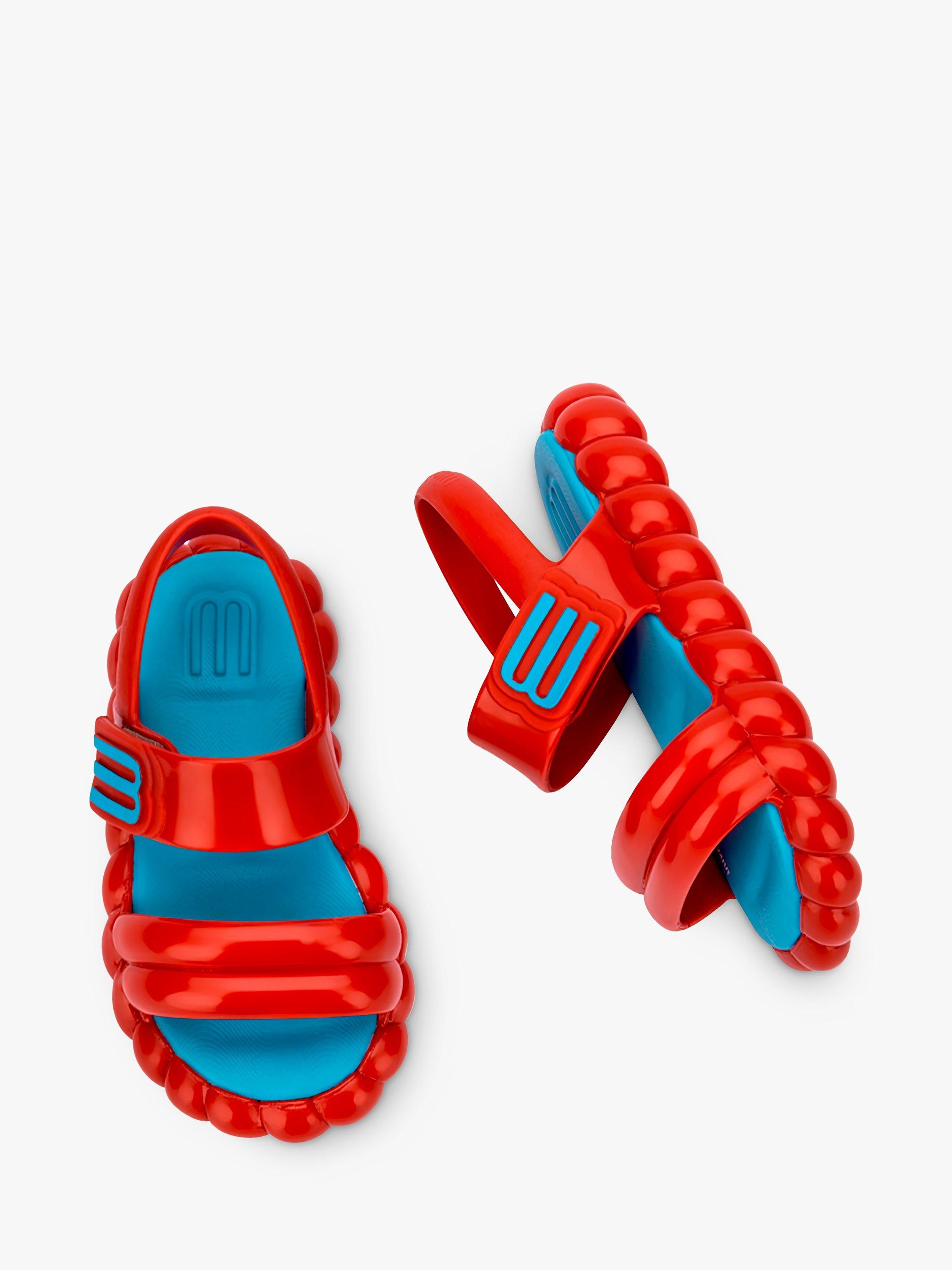 Product image 3 of 4, which shows Melissa Kids' Bubble Sandals, Red/Blue, 4 Jnr