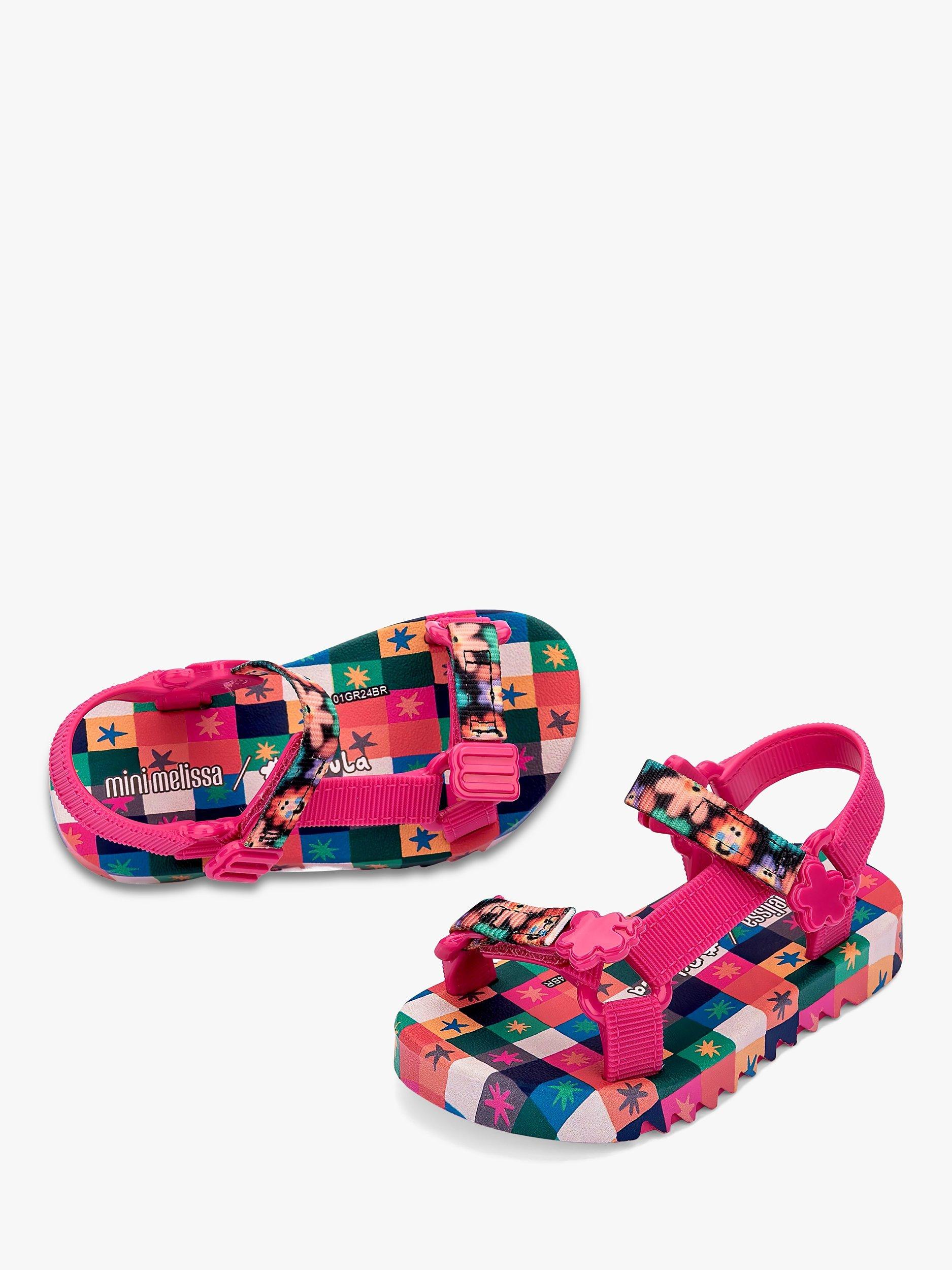 Product image 2 of 3, which shows Melissa Kids' Playtime Fabula Sandals, Pink/Multi, 4 Jnr