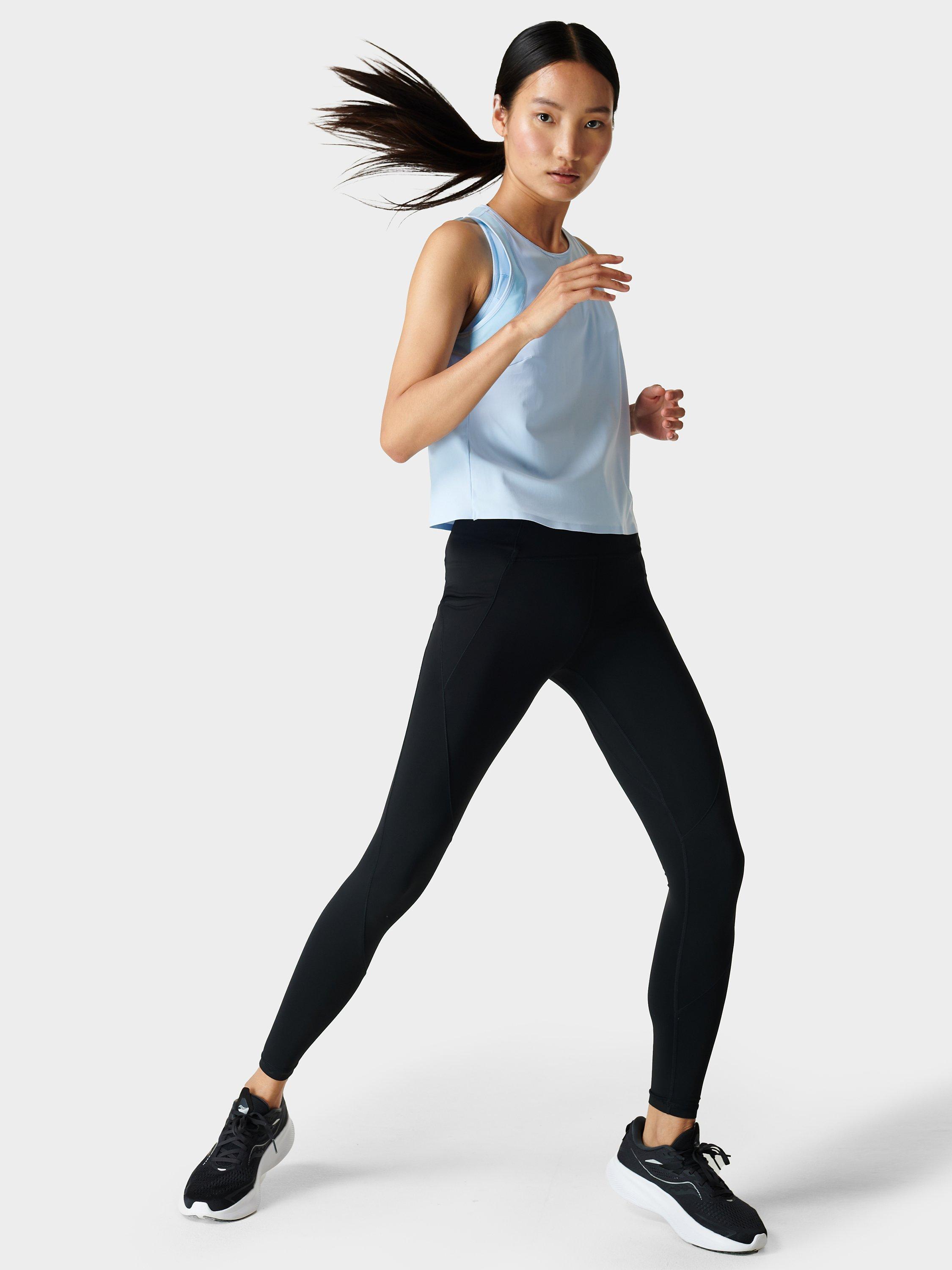Product image 1 of 6, which shows Sweaty Betty Rapid Run Sports Leggings, Black, XXS