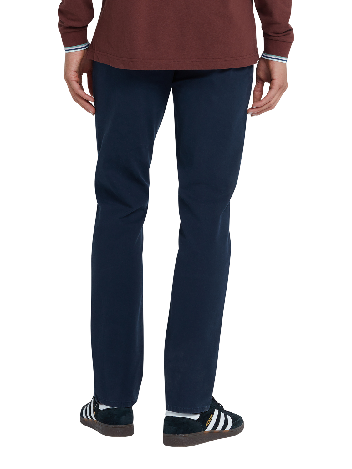 Product image 2 of 5, which shows Farah Elm Chino Trousers, True Navy, W30/L32