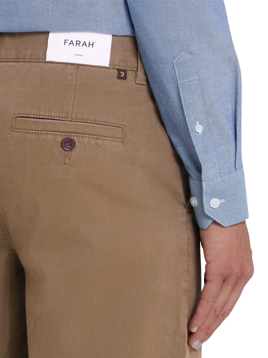 Product image 4 of 5, which shows Farah Norwood Beige Chino Trousers, Beige, W30/L32
