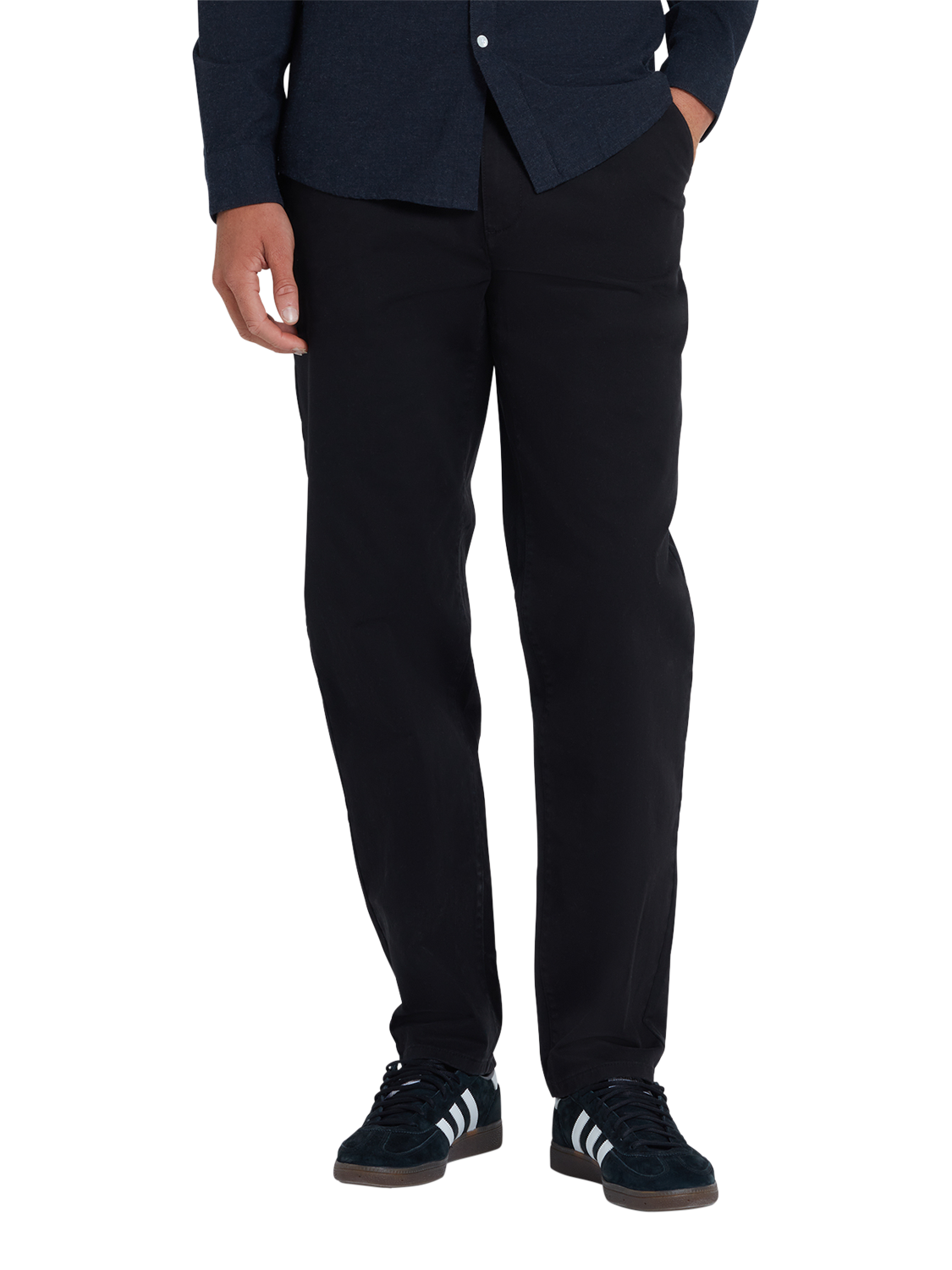 Product image 1 of 5, which shows Farah Norwood Beige Chino Trousers, Black, W30/L32