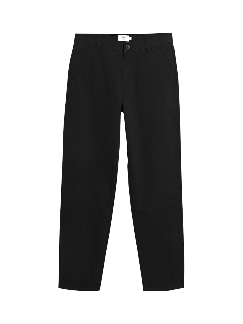 Product image 5 of 5, which shows Farah Norwood Beige Chino Trousers, Black, W30/L32