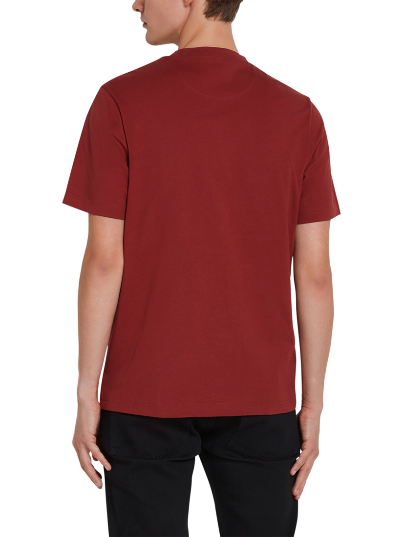Product image 2 of 5, which shows Farah Danny Organic Cotton T-Shirt, Worn Red, L