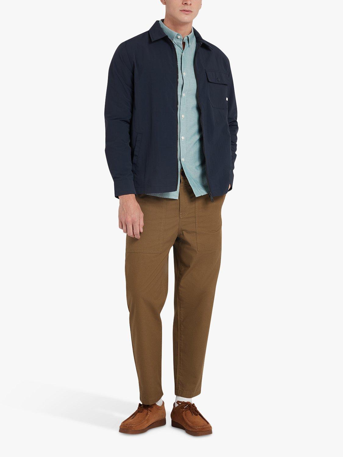 Product image 3 of 5, which shows Farah Brewer Long Sleeve Shirt, Dark Ocean Green, L