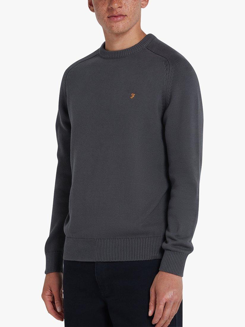 Farah Crew Neck Charcoal Jumper, Charcoal