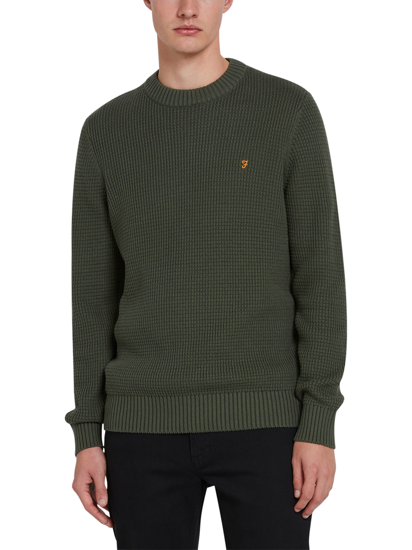 Product image 1 of 5, which shows Farah Foraker Crew Neck Sweater, Rosemary, L