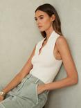 Reiss Kimmy Knit Top, Ivory