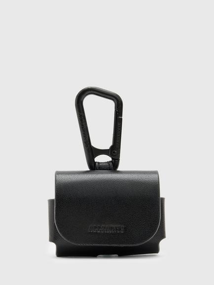 AllSaints Leather Airpod Case, Black Black