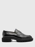 AllSaints Vinni Leather Chunky Loafers, Black Black