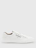AllSaints Underground Leather Low Top Trainers, White White