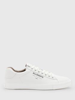 AllSaints Underground Leather Low Top Trainers, White White