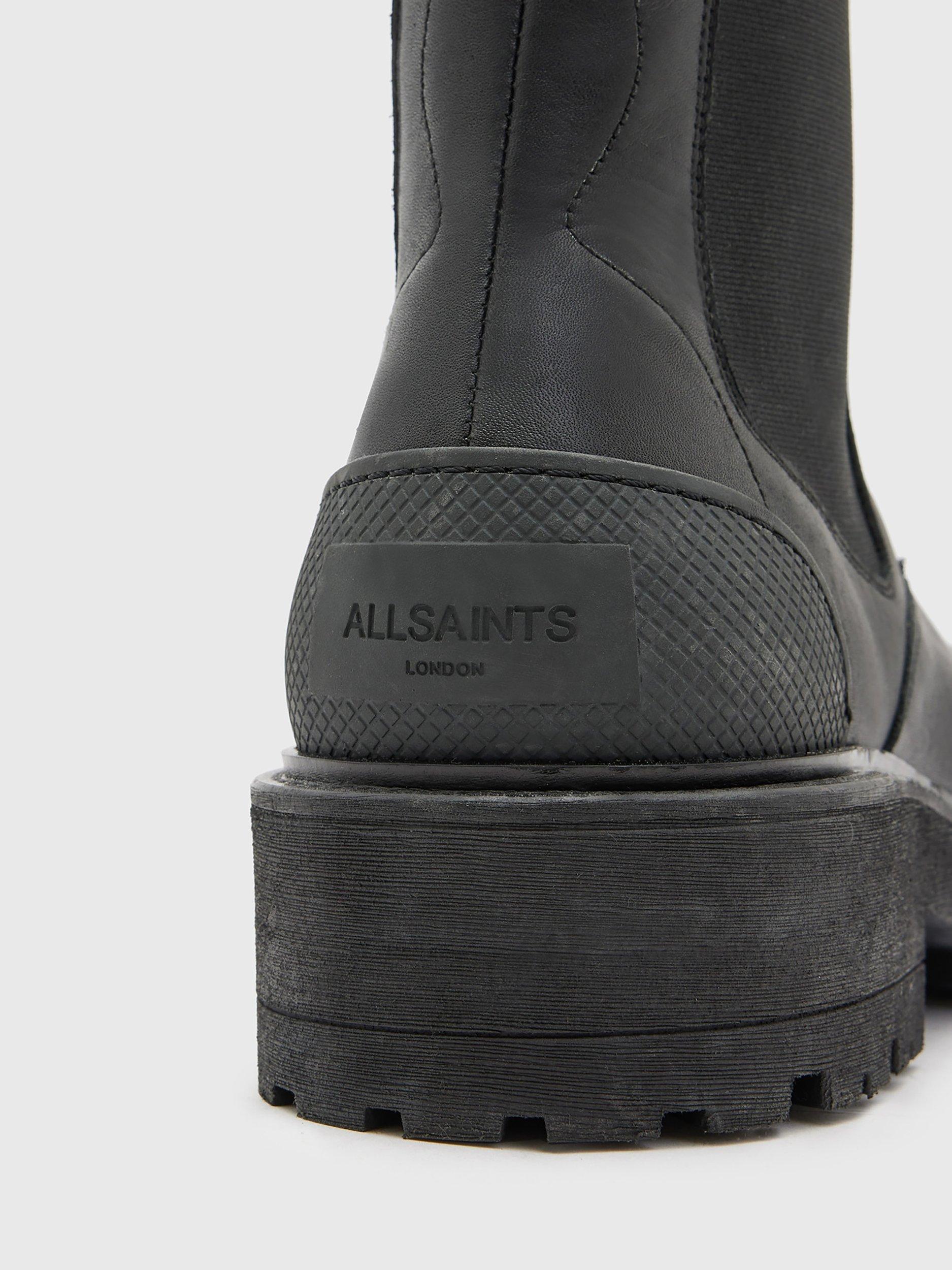 Product image 5 of 6, which shows AllSaints Matrix Leather Chelsea Boots, Black, EU43