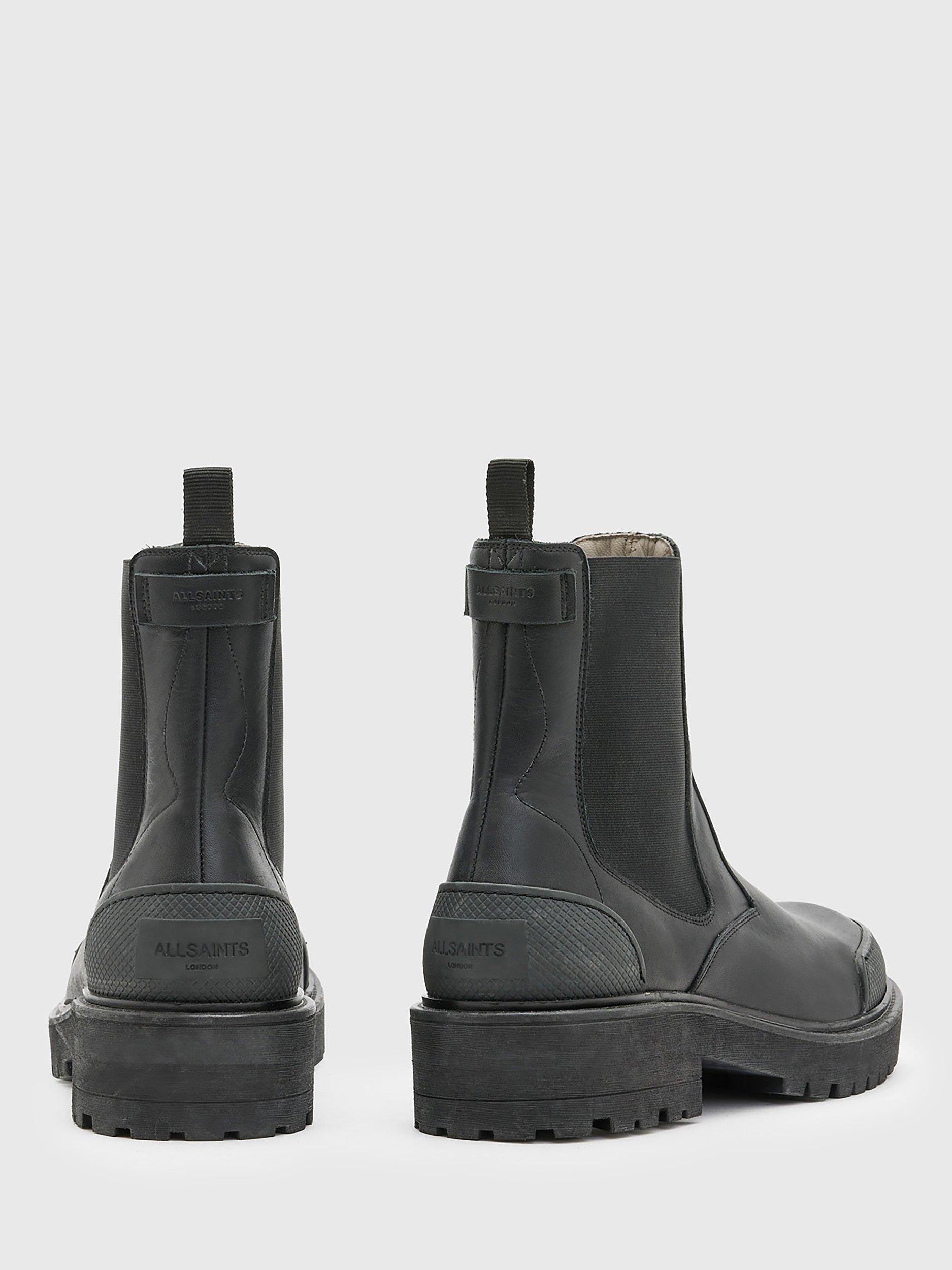 Product image 6 of 6, which shows AllSaints Matrix Leather Chelsea Boots, Black, EU43