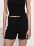 Mango Lilo Mid Rise Shorts, Black